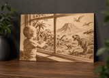 Holzbild mit Gravur