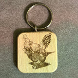 Schlüsselanhänger Holz mit Foto Graviert
