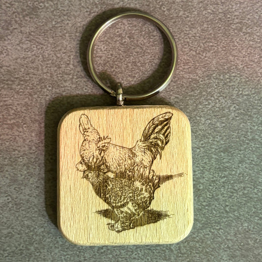 Schlüsselanhänger Holz mit Foto Graviert