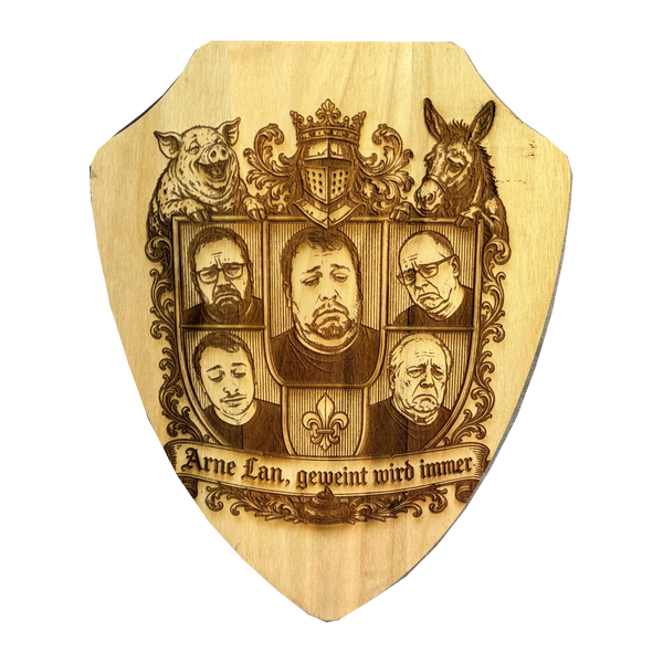 Familienwappen auf Holz – weitere Ansicht