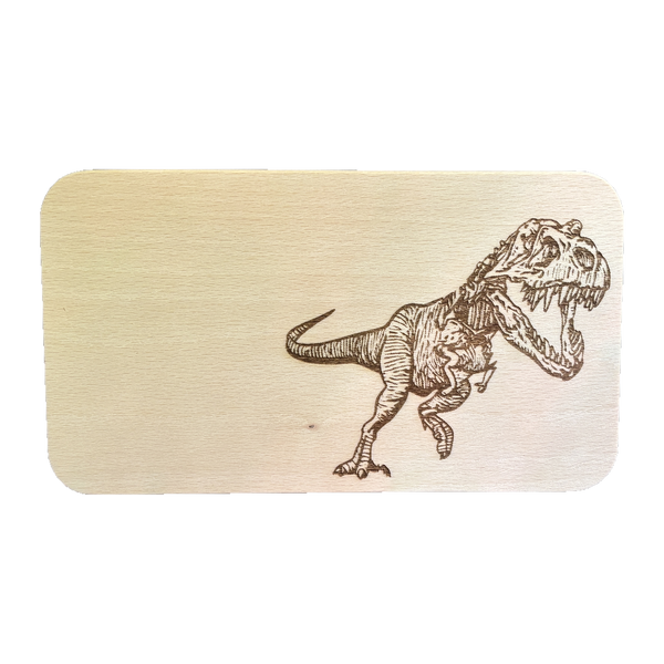 Tyrannosaurus auf Holzbrett
